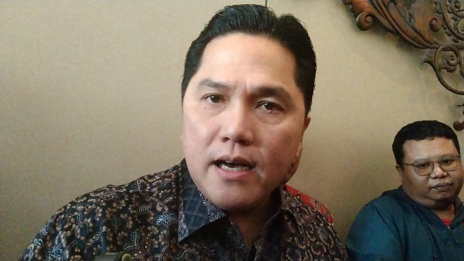 Erick Thohir usai menghadiri acara Drawing AFF CUP U-23 di Jimbaran, Kabupaten Badung, Bali, Jumat (30/5) - KAD