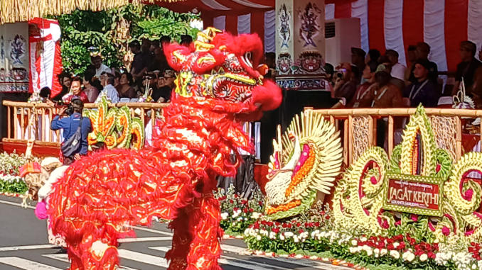 PKB- Tarian Barongsai - Buleleng Tarian Barongsai dari Buleleng pada Peed Aya atau Pawai Pesta Kesenian Bali ke-47 tahun 2025, Sabtu ((21/6/2025) - kanalbali/Ayu Sulistyowati