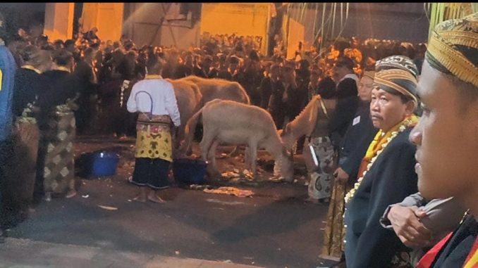 Suasana kirab malam 1 suro yang dihadiri Menteri Kebudayaan Fadli Zon - IST
