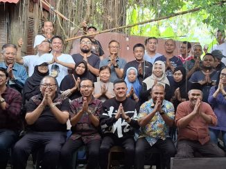 Silaturahmu Ukhuwah Jurnalis Bali dengan sengan sejumlah tokoh masyarakat di Kubukopi, Sabtu (7/6/20205) - IST