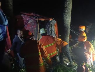 Truk terguling dii Jalan Ida Ketut Jelantik-Desa Kertha Mandala, Kecamatan Abang, Kabupaten Karangasem, pada Senin (2/6) - IST