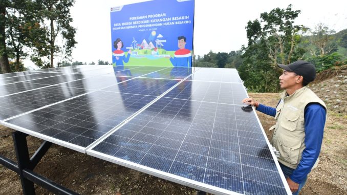PLTS di Besakih yang menjadi bagian program Desa energi Berdikari - IST