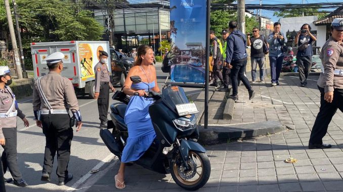 WNA di Mengwi, Bali terkena razia motor opreasi patuh agung 2025 - IST