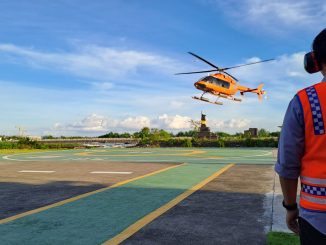 Evakuasi pendaki dengan menggunakan helikopter - IST