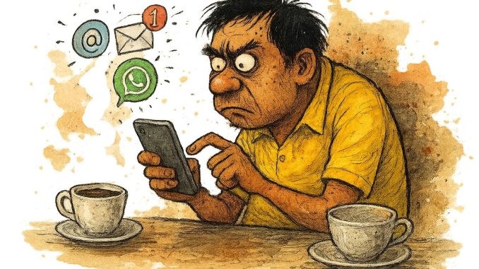 Ilustrasi - Gawai dan waktu yang tergadai - IST