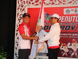 Wakil Bupati Supriatna saat penutupan Porprov XVI Bali Tahun 2025 di GOR Lila Buana, Denpasar, Selasa (17/9) - IST