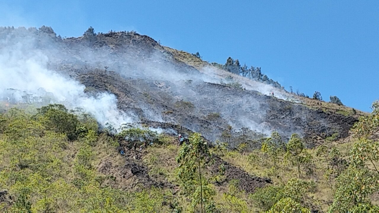 Kebakaran di Gunung Batur Diduga karena Puntung Rokok