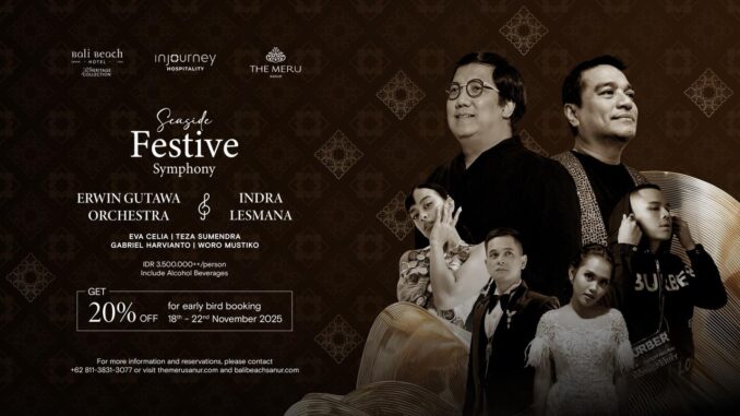 Poster pertunjukan tahun baru di The Meru Sanur - IST