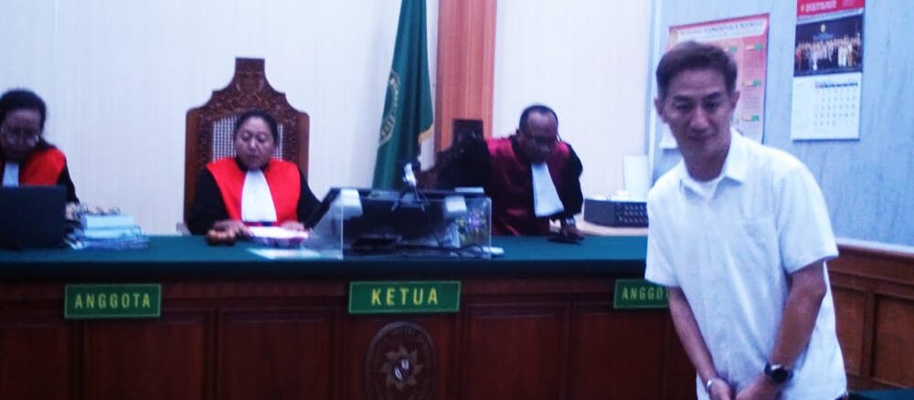 Budiman Tiang dalam persidangan di PN Denpasar, Bali - IST