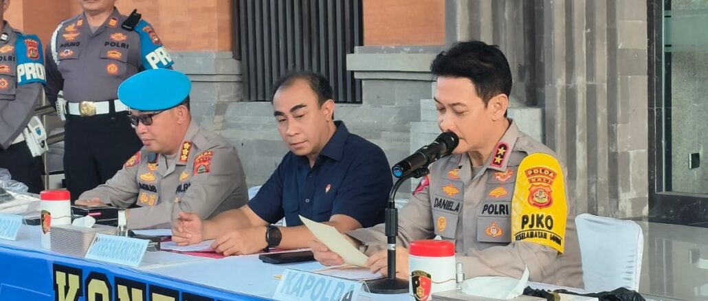 Kapolda Bali Irjen Pol Daniel Adityajaya dalam jumpa pers, Sabtu (7/2/2026) - IST