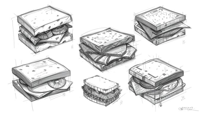 ilustasi - Generasi Sandwich - by Canva AI