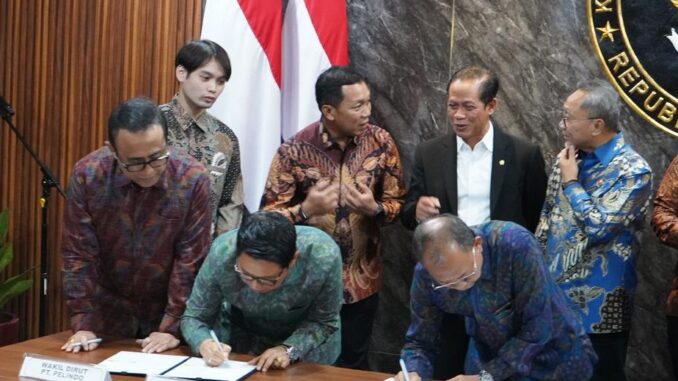 Penandatanganan PKS PSEL di Ruang Rapat Utama Lantai 3, Gedung Kementerian Koordinator Bidang Pangan, Jalan Imam Bonjol No.61, Jakarta Pusat, Selasa (21/4) - IST