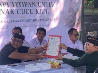 Penandatanganan naskah kerjasama antara Mahardika Institute dengan kelompok nelayan Jimbaran - IST