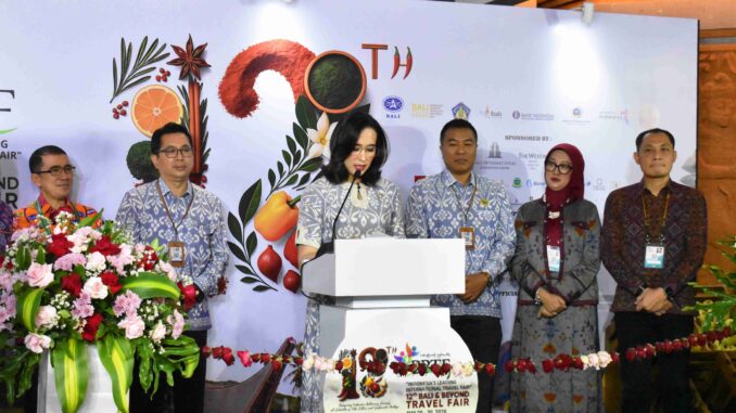 Menteri Widiyanti Putri Wardhana saat membuka Bali Travex padaBali & Beyond Travel Fair (BBTF) 2026, Jumat (29/5/2026). - IST
