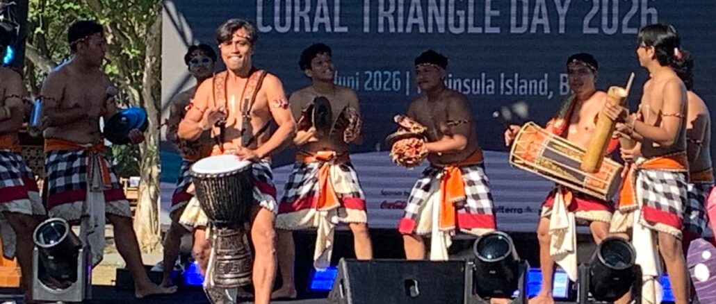 peringatan World Ocean Day dan Coral Triangle Day 2026 yang diselenggarakan di Peninsula Island, ITDC Nusa Dua, Bali, Minggu (7/6). - RFH