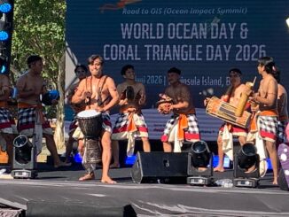 peringatan World Ocean Day dan Coral Triangle Day 2026 yang diselenggarakan di Peninsula Island, ITDC Nusa Dua, Bali, Minggu (7/6). - RFH