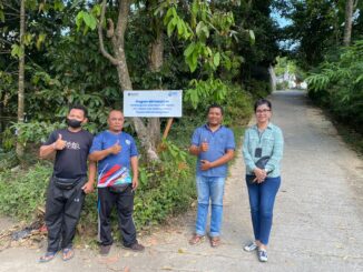 Penyerahan jalan beton di Desa Bebetin, Kecamatan Sawan, Kabupaten Buleleng, melalui program TJSL (Tanggung Jawab Sosial Lingkungan) - IST