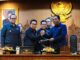 Bupati Wayan Adi Arnawa dan Wabup Bagus Alit Sucipta saat hadiri Rapat Paripurna di Ruang Sidang Utama Gosana, Gedung DPRD Badung, Selasa, (21/7)- IST