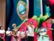 Bupati Wayan Adi Arnawa bersama Ketua TP. PKK Nyonya Rasniathi Adi Arnawa menghadiri Puncak Perayaan Hari Anak Nasional Kabupaten Badung Tahun 2026 di Balai Budaya Giri Nata Mandala, Puspem Badung, Selasa (28/7).- IST