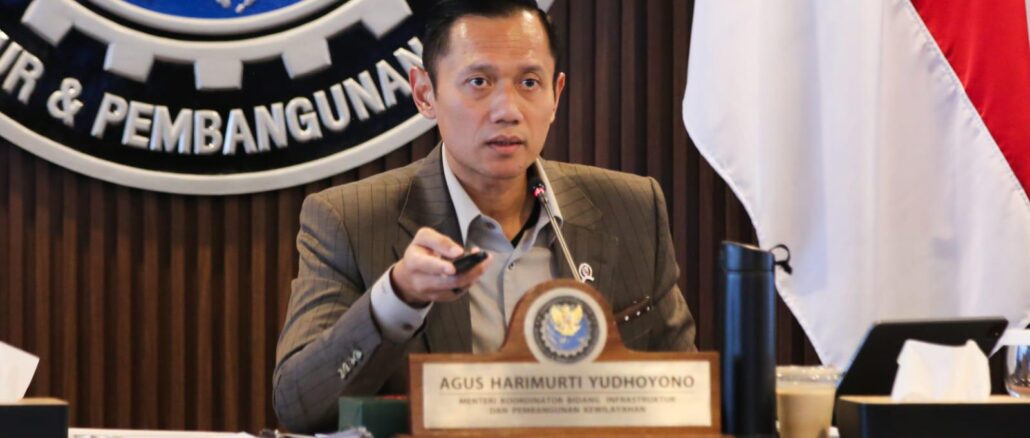 Menteri Koordinator Bidang Infrastruktur dan Pembangunan Kewilayahan Agus Harimurti Yudhoyono (AHY) - IST