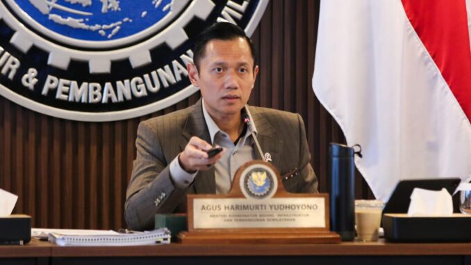 Menteri Koordinator Bidang Infrastruktur dan Pembangunan Kewilayahan Agus Harimurti Yudhoyono (AHY) - IST