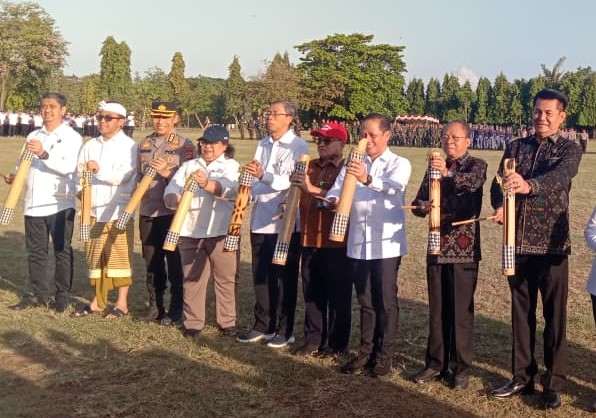 Apel Siaga Pilah Sampah di Lapangan Niti Mandala, Renon, Kota Denpasar, Bali, Selasa (7/7) - IST