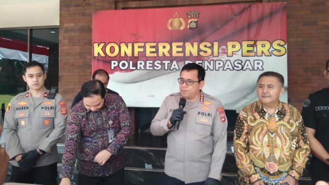 Kapolresta Denpasar pada jumpa pers kasus di Denpasar - IST