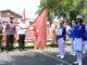 Wakil Bupati Buleleng, Gede Supriatna, didampingi Forkopimda melepas peserta Gerak Jalan 8 Kilometer tingkat SD dari depan GOR Bhuana Patra, Selasa (4/8) - IST