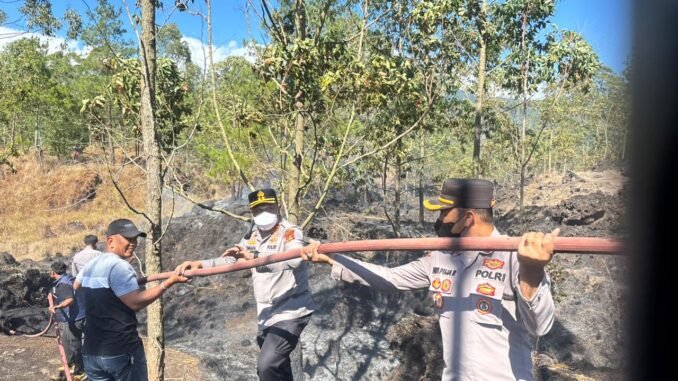Upaya pemadaman kebakaran di Gunung Batur - IST