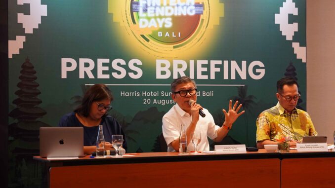 Ketua Umum AFPI Entjik S. Djafar dalam jumpa pers seragkaian acara Fintech Lending Days (FLD) 2026, Kamis  (20/8/2026) - IST