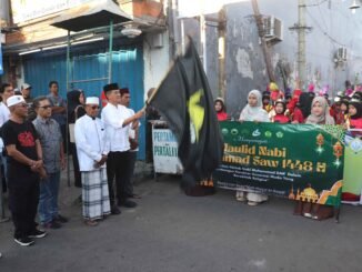 Pawai Kirab Maulid Nabi Muhammad SAW 1448 Hijriah di Masjid Ar-Rasyid, Kelurahan Kampung Kajanan, Minggu (6/9) - IST