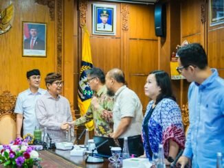 Bupati Wayan Adi Arnawa menerima audiensi PT. Pendar Cahaya Nusantara selaku mitra Shanghai Tunnel Engineering Co. (Singapore) Pte Ltd (STECS) di Puspem Badung, Kamis (24/9).