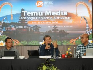 Caption: Lembaga Penjamin Simpanan (LPS) saat melakukan konferensi pers terkait Penjaminan Polis Asuransi, di Jimbaran, Bali, (FOTO Istimewa).